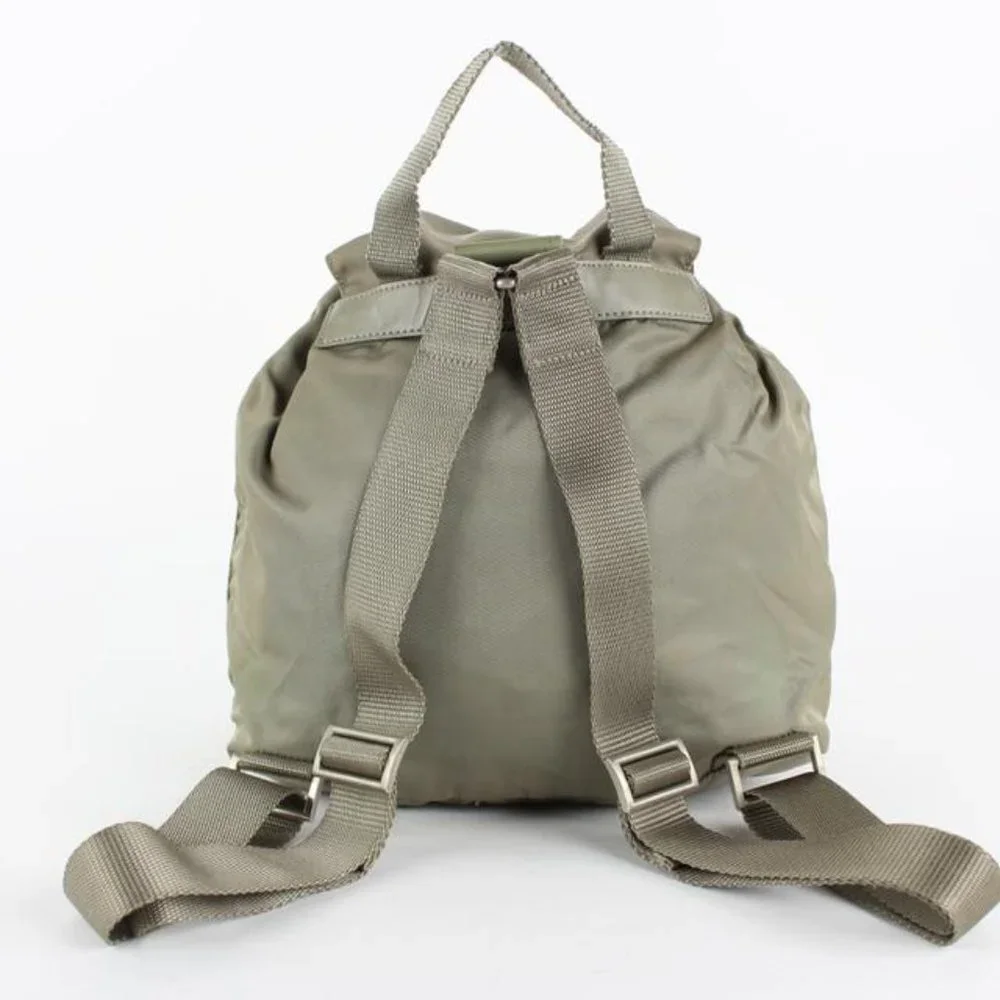 Prada Grey Tessuto Nylon Twin Pocket Backpack 1P826
